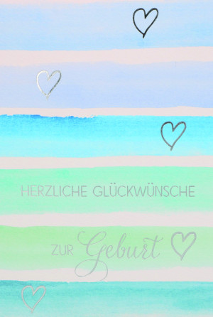 Glückwunschkarte Herzliche Glückwünsche zur Geburt