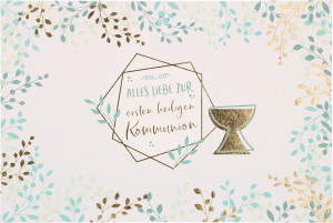 Glückwunschkarte Alles Liebe zur ersten heiligen Kommunion