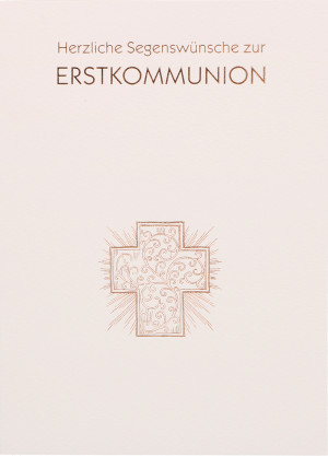 Glückwunschkarte Herzliche Segenswünsche zur Erstkommunion