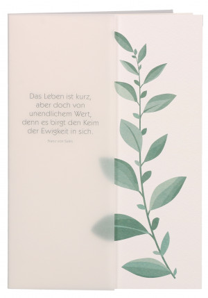 Trauerkarte Das Leben ist kurz...