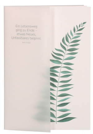 Trauerkarte Ein Lebensweg ging zu Ende…
