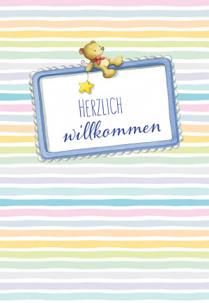 Glückwunschkarte zur Geburt Herzlich willkommen