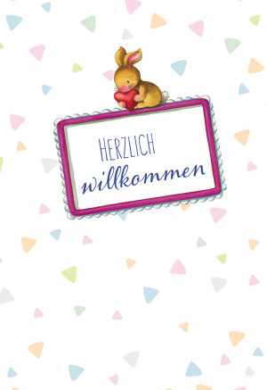Glückwunschkarte zur Geburt Herzlich willkommen