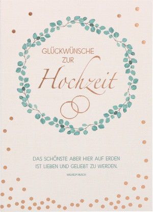 Glückwunschkarte Glückwünsche zur Hochzeit