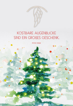 Glückwunschkarte zu Weihnachten - Kostbare Augenblicke