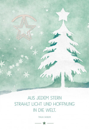 Glückwunschkarte zu Weihnachten - Licht und Hoffnung