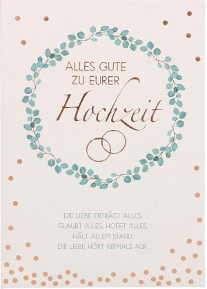 Geldgeschenkkarte Alles Gute zu eurer Hochzeit