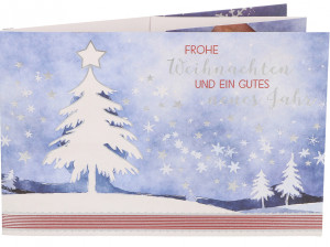 Teelichtkarte - Frohe Weihnachten und ein gutes neues Jahr