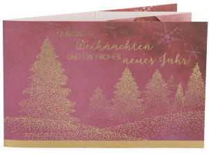 Teelichtkarte - Gesegnete Weihnachten und ein frohes neues Jahr