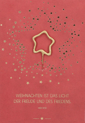 Weihnachtskarte - Das Licht der Freude