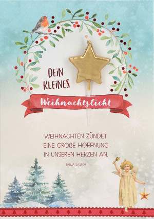 Glückwunschkarte - Dein kleines Weihnachtslicht