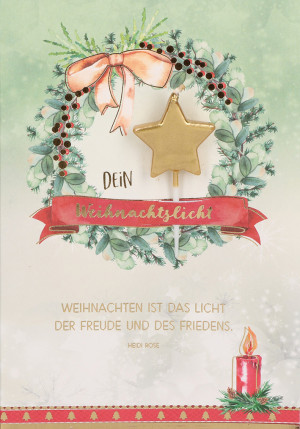 Glückwunschkarte - Dein Weihnachtslicht