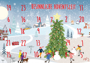 Adventskalenderkarte - Besinnliche Adventszeit