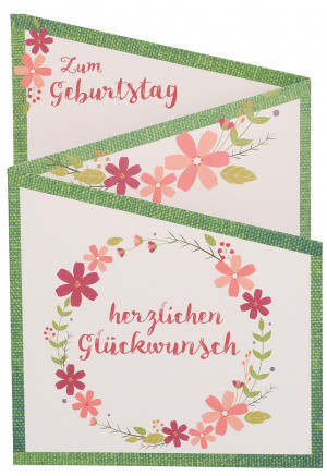 Loporellokarte - Zum Geburtstag herzlichen Glückwunsch