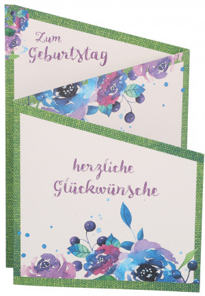 Loporellokarte - Zum Geburtstag herzliche Glückwünsche