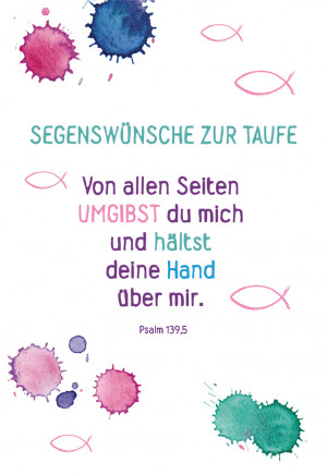 Glückwunschkarte - Segenswünsche zur Taufe