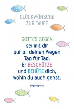 Glückwunschkarte - Glückwünsche zur Taufe