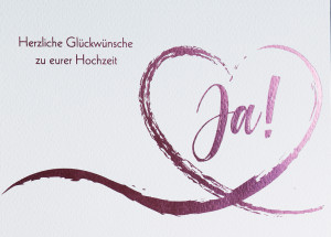 Glückwunschkarte - Herzliche Glückwünsche zu eurer Hochzeit