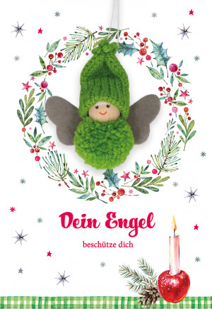 Weihnachtskarte - Dein Engel beschütze dich