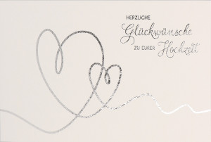 Glückwunschkarte - Herzliche Glückwünsche zu eurer Hochzeit