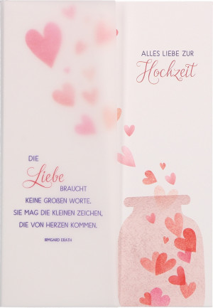 Glückwunschkarte - Alles Liebe zur Hochzeit