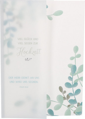 Glückwunschkarte - Viel Glück und viel Segen zur Hochzeit