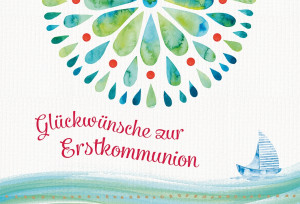 Glückwunschkarte - Glückwünsche zur Erstkommunion