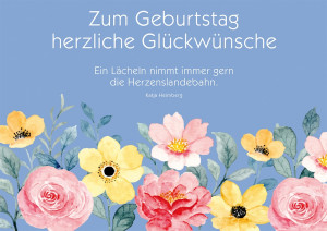 Geburtstagskarte - Zum Geburtstag herzliche Glückwünsche