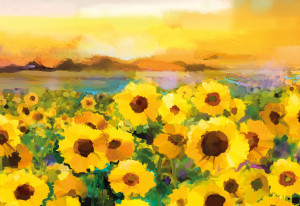 Grußkarte - Sonnenblumen