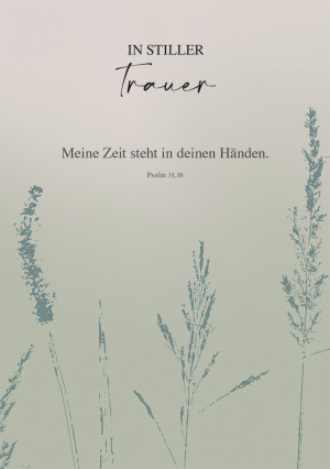 Trauerkarte - In stiller Trauer