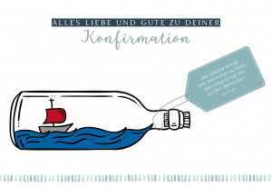 Glückwunschkarte - Alles Liebe und Gute zu deine Konfirmation
