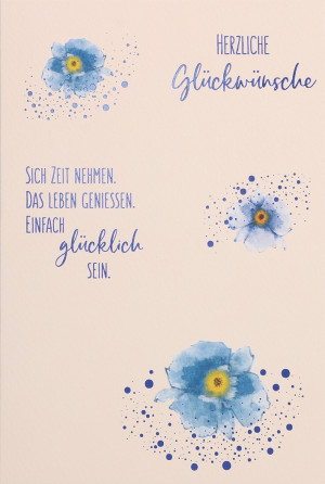 Glückwunschkarte zum Geburtstag - Herzliche Glückwünsche