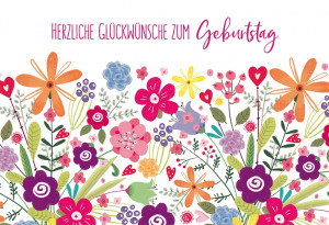 Glückwunschkarte - Herzliche Glückwünsche zum Geburtstag