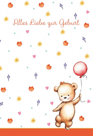 Glückwunschkarte - Alles Liebe zur Geburt