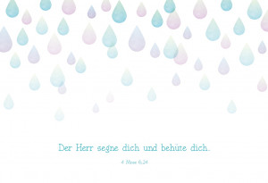 Glückwunschkarte zur Taufe - Der Herr segne dich...