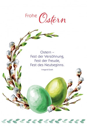 Glückwunschkarte - Frohe Ostern