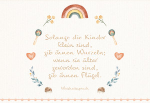 Glückwunschkarte zur Geburt - Solange die Kinder klein sind...