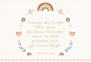 Glückwunschkarte zur Geburt - Solange die Kinder klein sind...