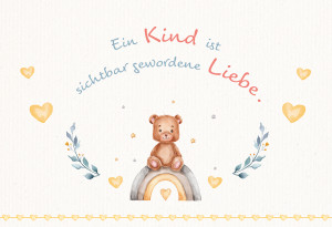 Glückwünschkarte zur Geburt - Ein Kind ist...