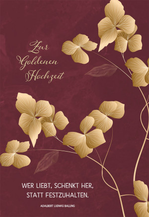 Glückwunschkarte - Zur Goldenen Hochzeit