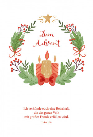 Glückwunschkarte - Zum Advent