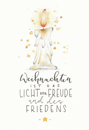 Weihnachtskarte - Weihnachten ist das Licht der Freude...