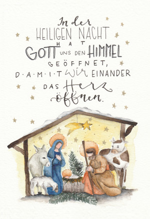 Weihnachtskarte - In der heiligen Nacht...