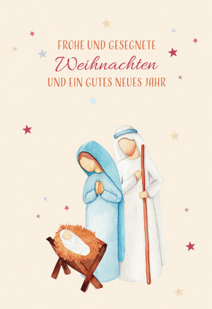 Weihnachtskarte - Frohe und gesegnete Weihnachten und ein gutes neues Jahr