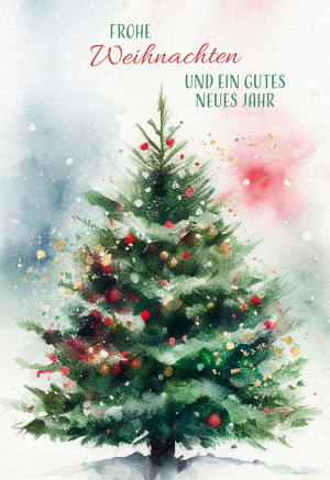 Weihnachtskarte - Frohe Weihnachten und ein gutes neues Jahr