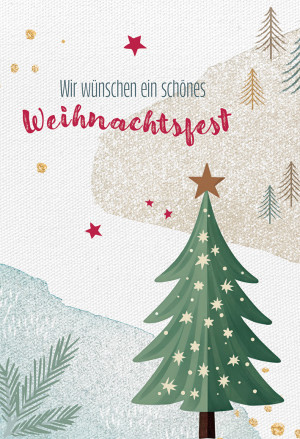 Weihnachtskarte - Wir wünschen ein schönes Weihnachtsfest