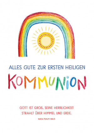 Glückwunschkarte - Alles Gute zur erten heiligen Kommunion