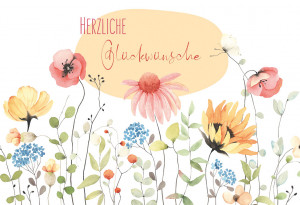 Geburtstagskarte - Herzliche Glückwünsche