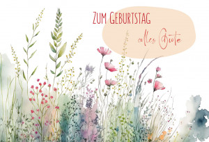 Geburtstagskarte - Zum Geburtstag alles Gute