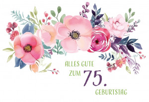 Geburtstagskarte - Alles Gute zum 75. Geburtstag